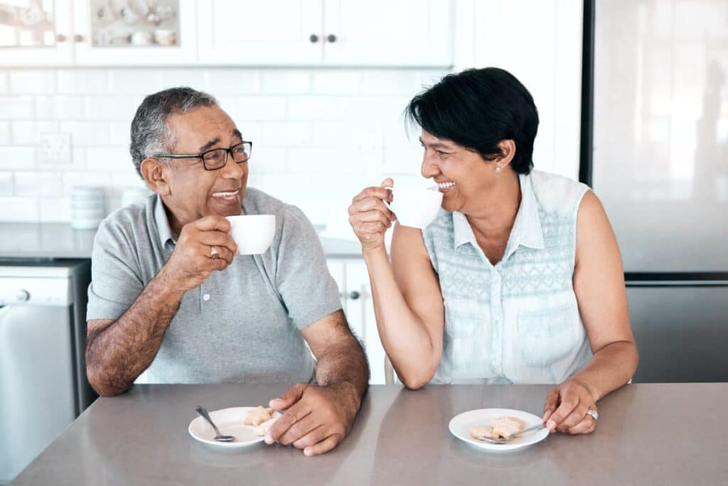 Edition of Saginaw | Senior couple enjoying coffee