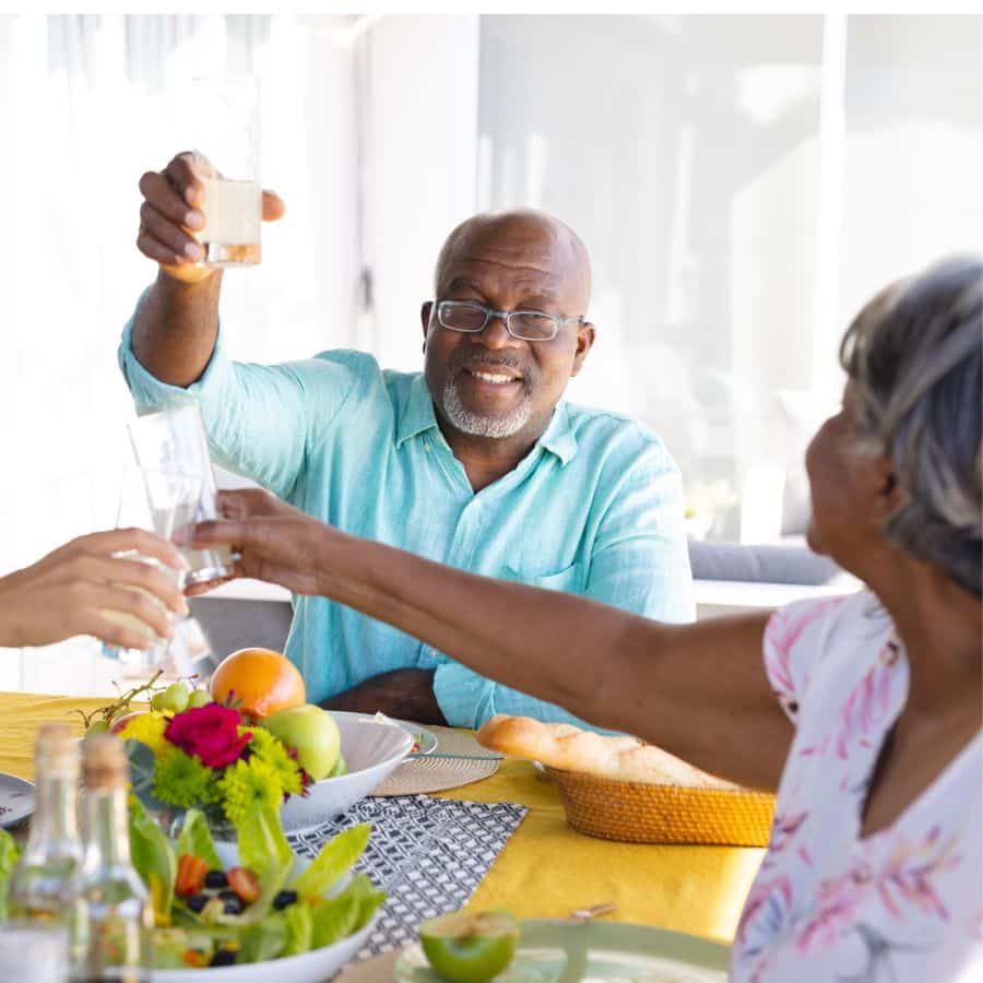 Edition of Saginaw | Seniors sharing a meal at a table